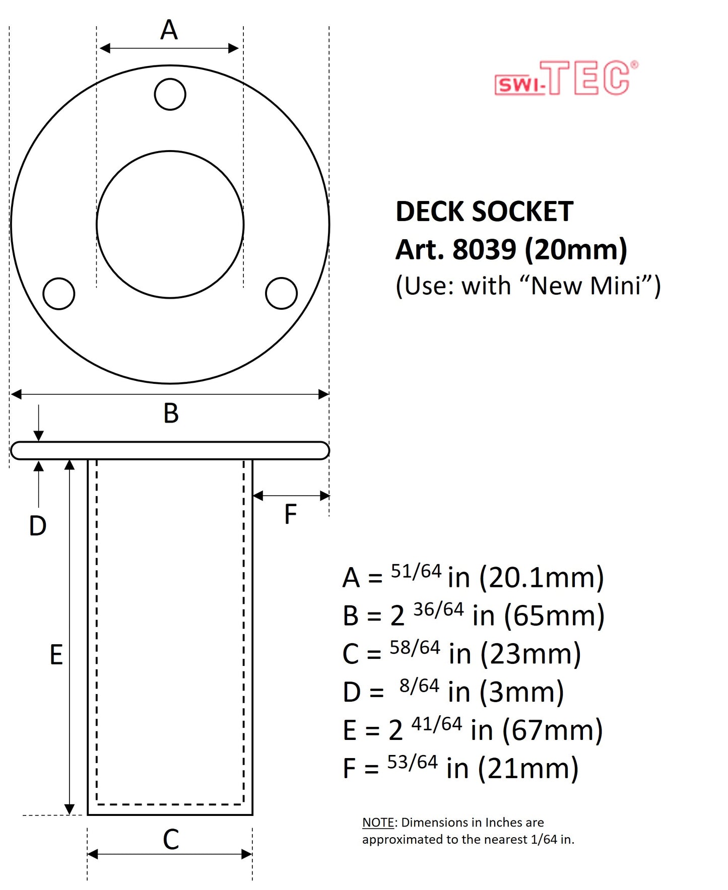 Deck Socket for Gangway