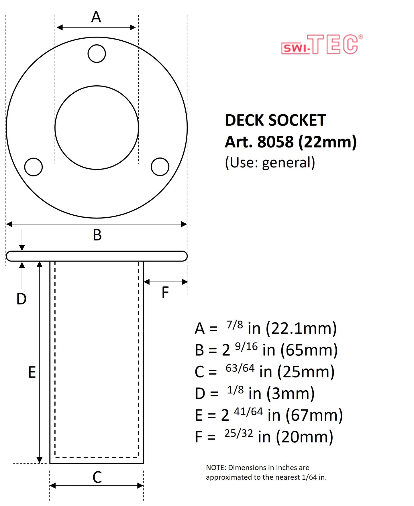 Deck Socket for Gangway