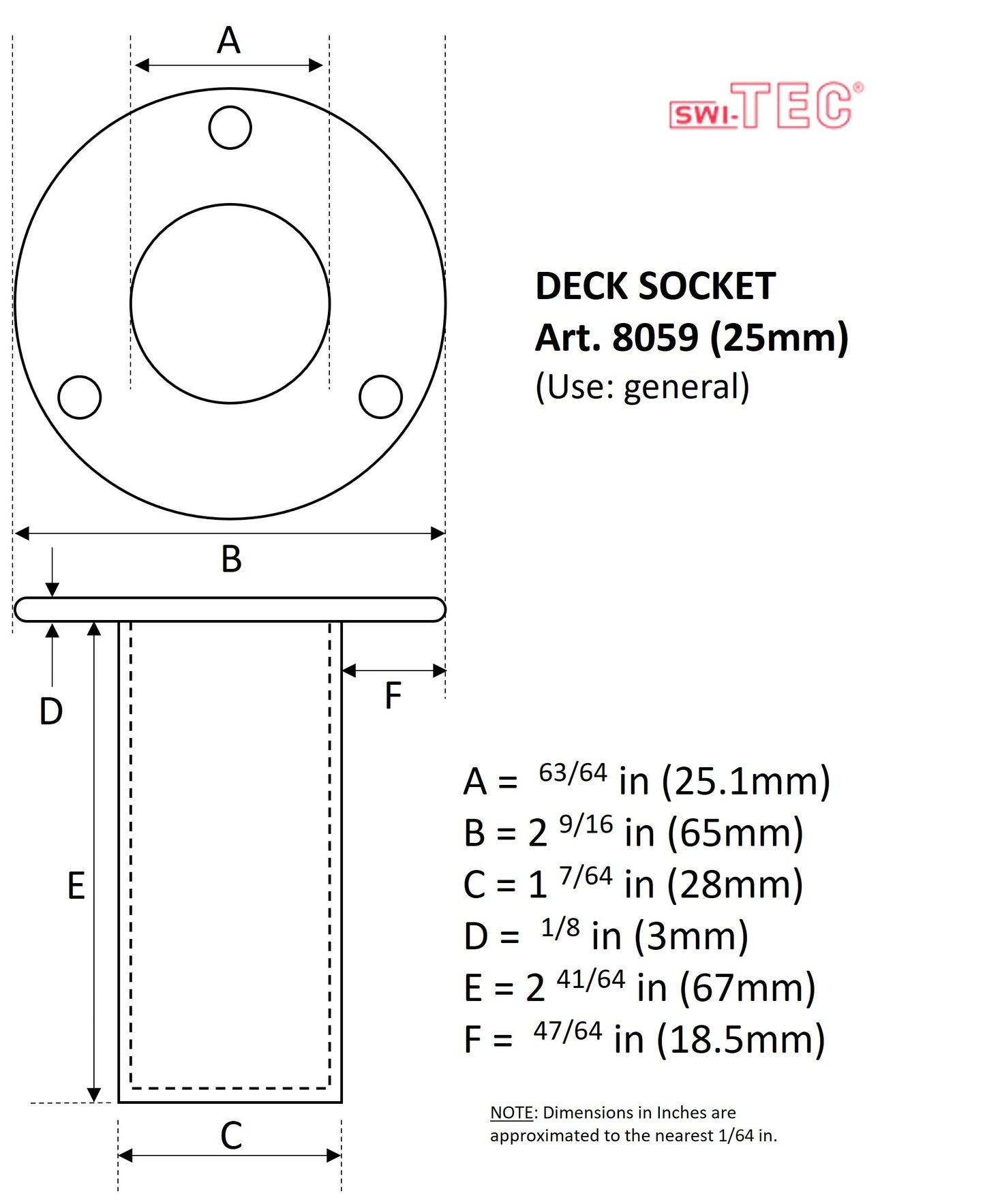 Deck Socket for Gangway