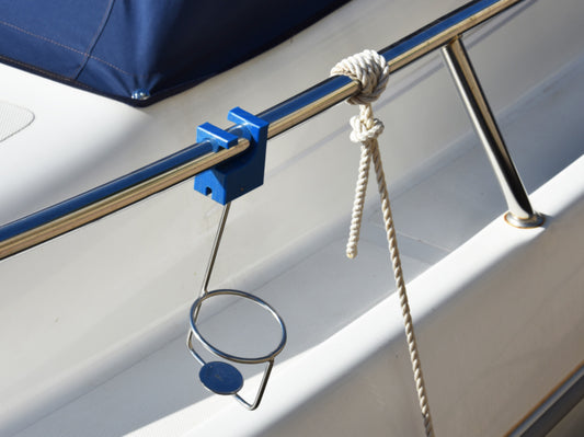 Drinkholder for Guard Rails and Stanchions