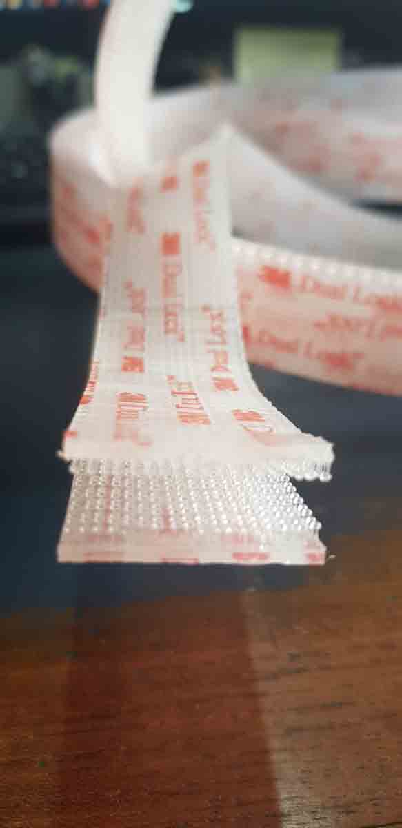Velcro Strap 3M, transparent, per meter