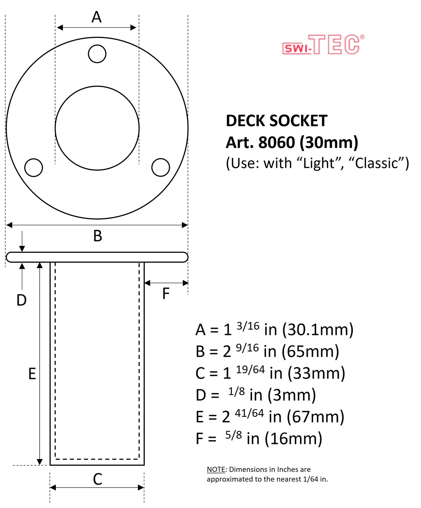 Deck Socket for Gangway